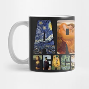 ART TEACHER lettering with famous art Mug